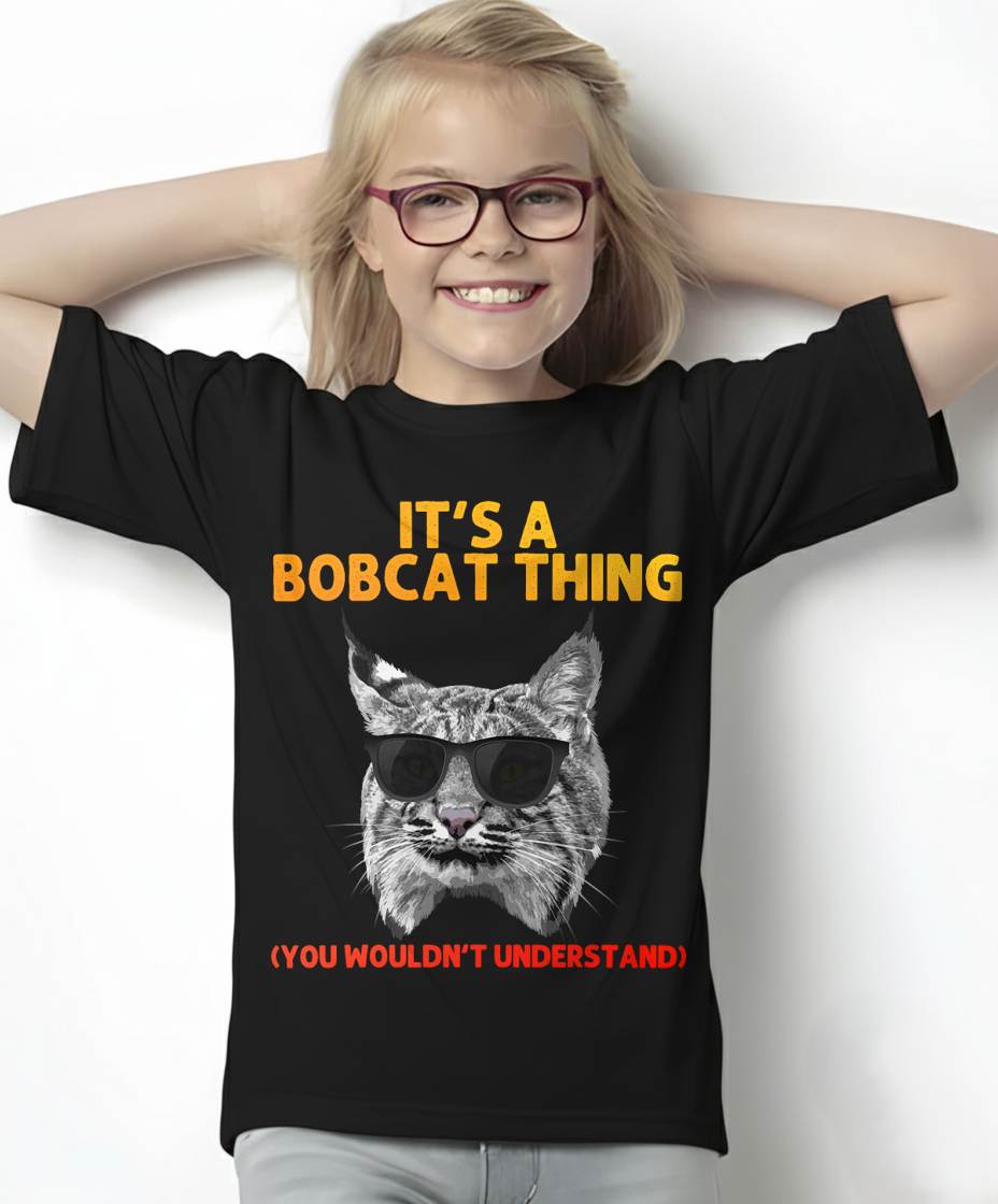 Cute Bobcat Art for Men Women Kids Lynx Animal Bobcat Lover T-Shirt