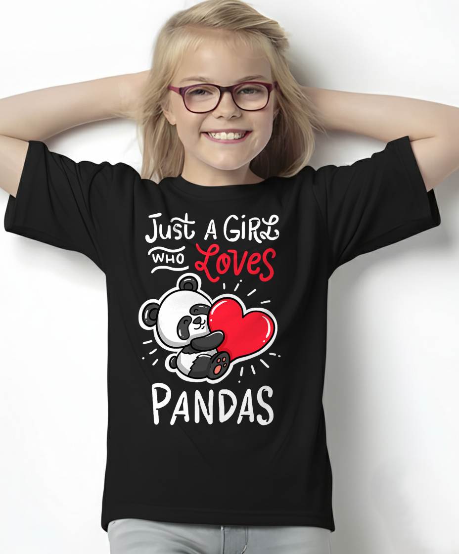 Panda Giant Heart T-Shirt