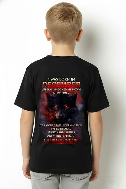 DECEMBER SHIRT, ONE THING IS CERTAIN, I ALWAYS GET UP - SNOW MALE12 (SKU2603-12-12)