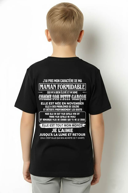 NOVEMBRE, J'AI PRIS MON CARACTÈRE DE MA - GIFT T SHIRT FROM MOM - SNOW FRM11 (SKU2606-152-11)