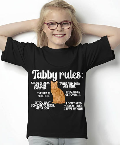 Tabby Rules Orange Tabby Cat Lover Orange Tabby Cat Owner T-Shirt