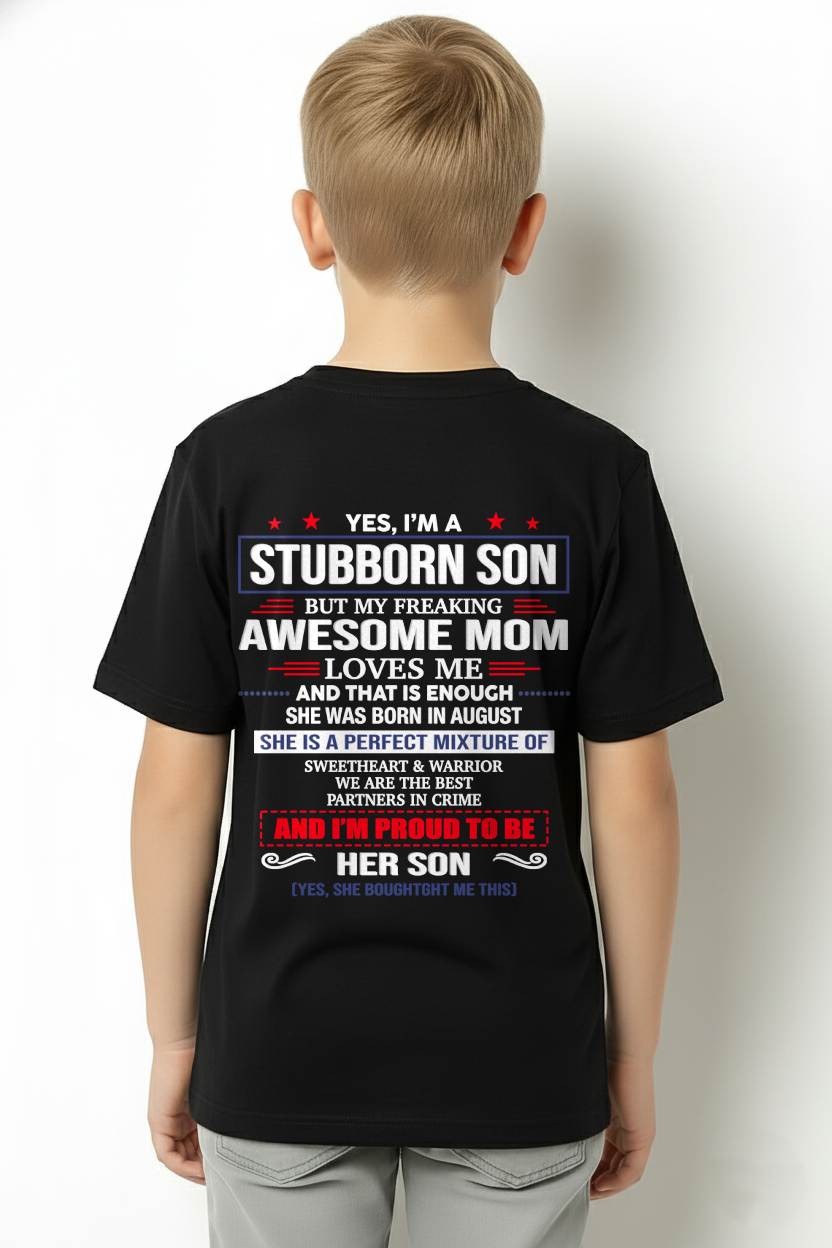 AUGUST, WE ARE THE BEST PARTNERS IN CRIME - GIFT SHIRT FROM MOM TO SON - SNOW08 (SKU2603-182-08)