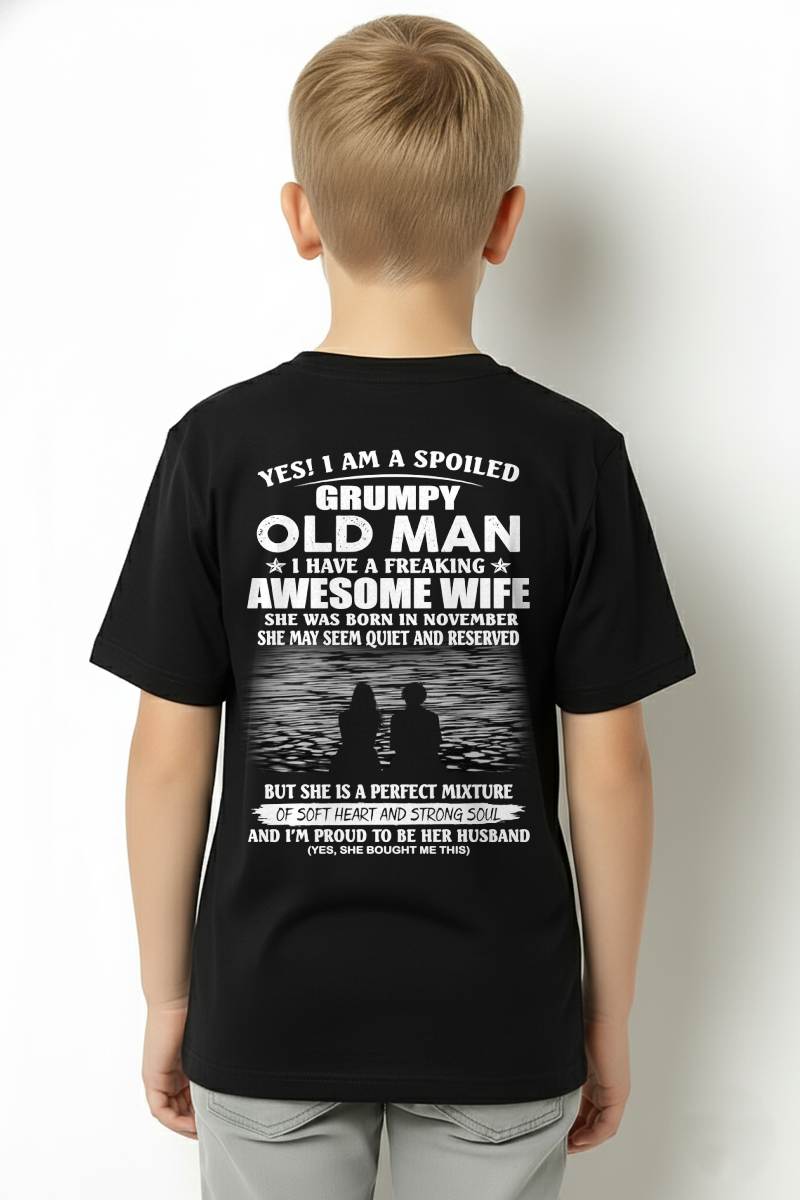 NOVEMBER, I HAVE A FREAKING AWESOME WIFE – Gift T Shirt From Wife For Husband – SNOW MALE11 (SKU2602-24-11)