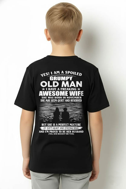 NOVEMBER, I HAVE A FREAKING AWESOME WIFE – Gift T Shirt From Wife For Husband – SNOW MALE11 (SKU2602-24-11)