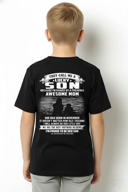 NOVEMBER SHIRT, THEY CALL ME A LUCKY SON - GIFT T SHIRT FROM MOM FOR SON - SNOW11 (SKU2603-210-11)