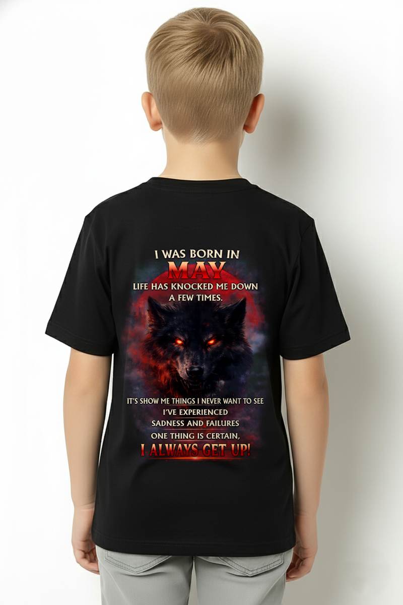 MAY SHIRT, ONE THING IS CERTAIN, I ALWAYS GET UP - SNOW MALE05 (SKU2603-12-05)