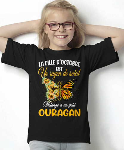 OCTOBRE SHIRT Un rayon de soleil Mélangé à un petit OURAGAN - SNOW10 (SKU2603-153-10)