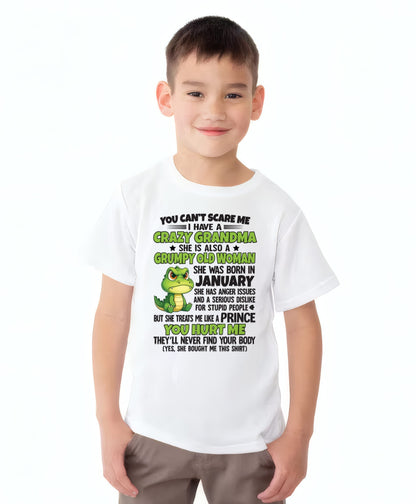 JANUARY - YOU CAN'T SCARE ME - FOR GRANDSON - GIFT FROM GRANDMA - snow01 (SKU09-85-01)