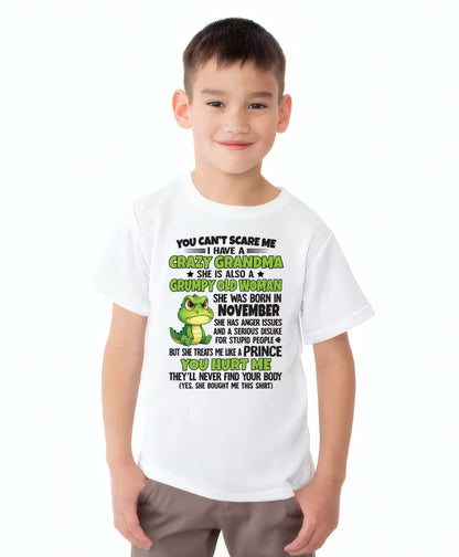 NOVEMBER - YOU CAN'T SCARE ME - FOR GRANDSON - GIFT FROM GRANDMA - snow11 (SKU09-85-11)