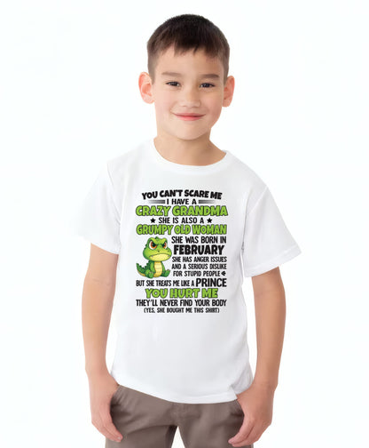 FEBRUARY - YOU CAN'T SCARE ME - FOR GRANDSON - GIFT FROM GRANDMA - snow02 (SKU09-85-02)