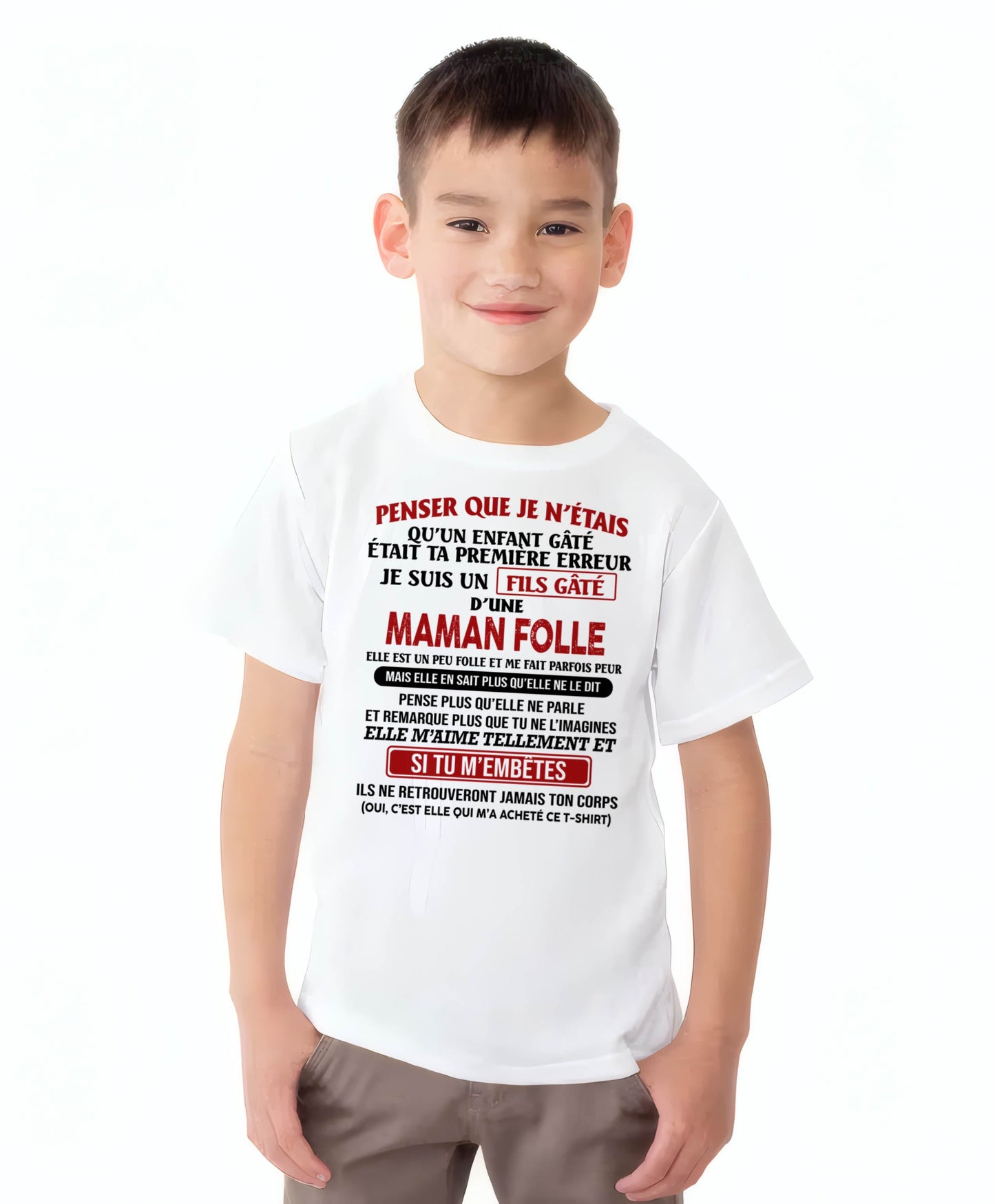 JE SUIS UN FILS GÂTÉ – CADEAU DE MAMAN - fr00 / SNOW00 (SKU12-186)