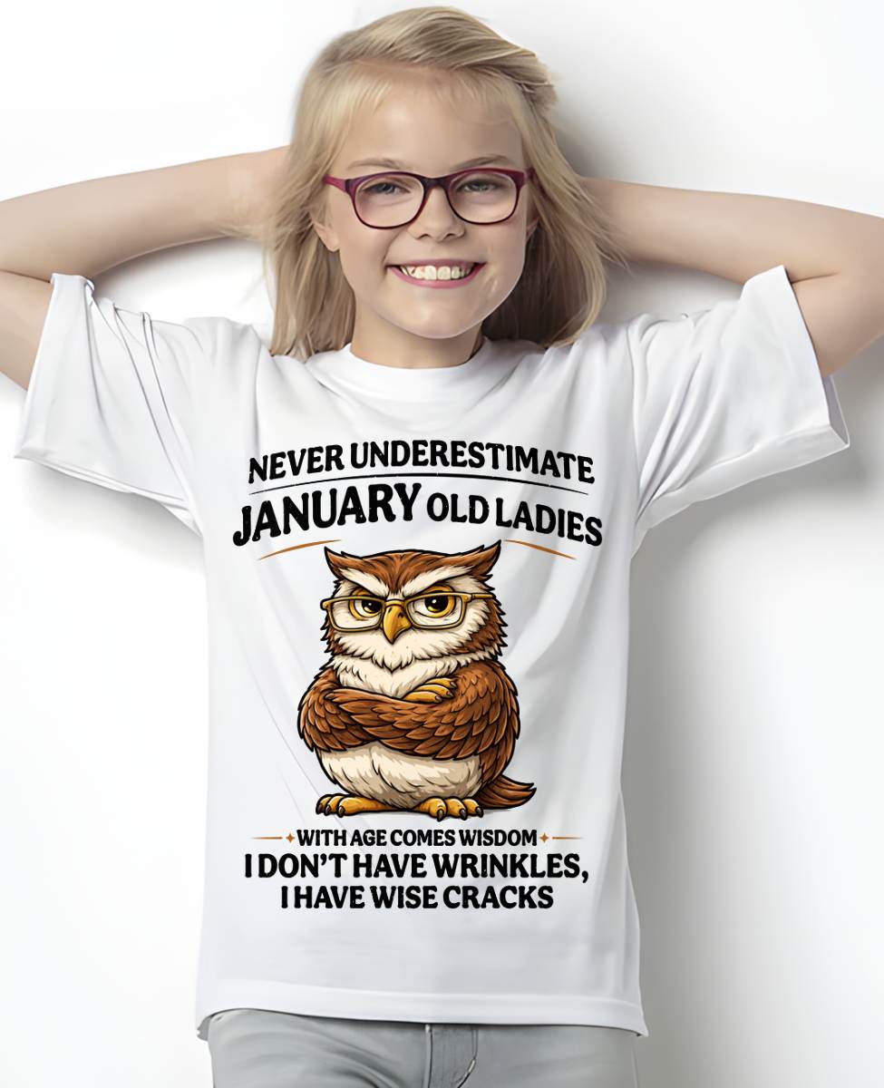 JANUARY SHIRT, With age comes wisdom - FMA SNOW01 (SKU2604-101-01)