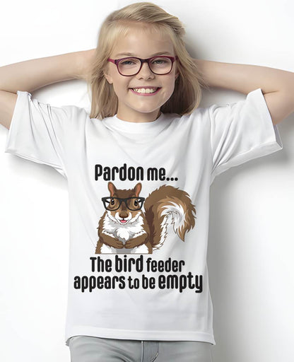 Cute Squirrel Lover Pardon Me The Bird Feeder is Empty Funny T-Shirt