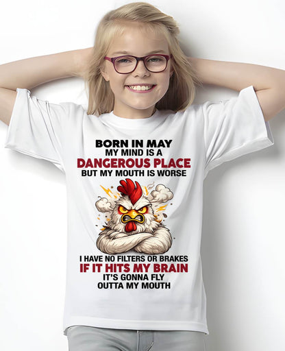 MAY SHIRT, MY MIND IS A DANGEROUS PLACE - SNOW05 (SKU2605-114-05)