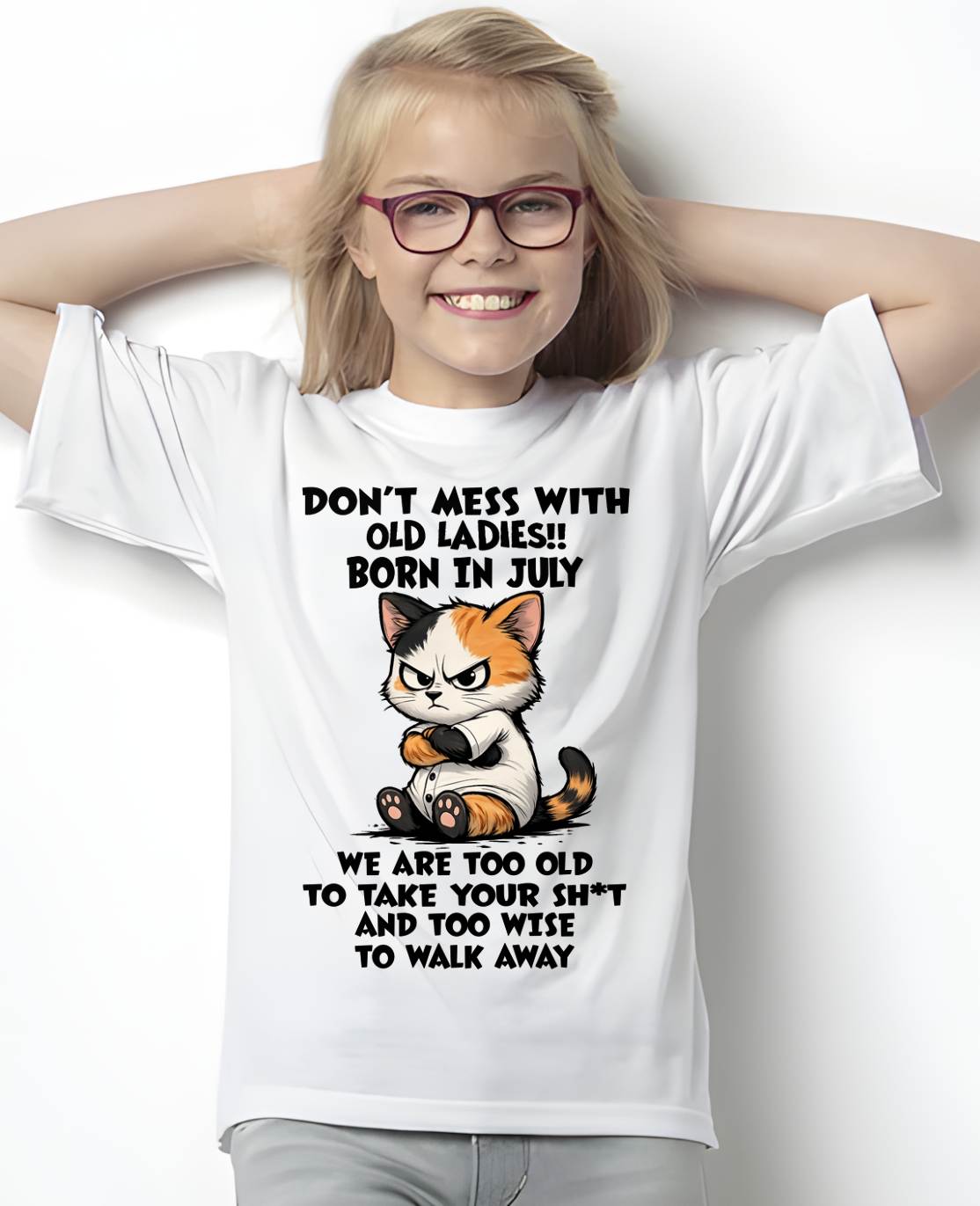JULY SHIRT, DONT MESS WITH OLD LADIES - SNOW07 (SKU2603-161-07)