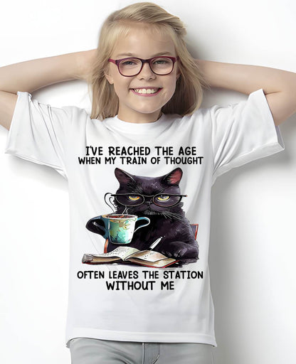 Cat I've Reached The Age When My Train of Thought T-Shirt (SKU-SNOW-07)