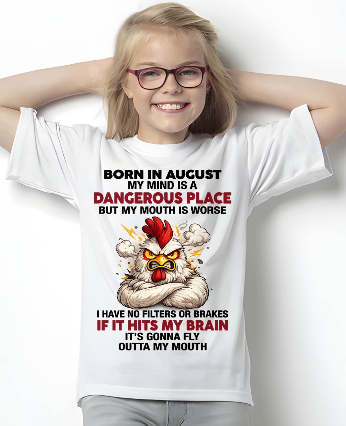 AUGUST SHIRT, MY MIND IS A DANGEROUS PLACE - SNOW08 (SKU2605-114-08)