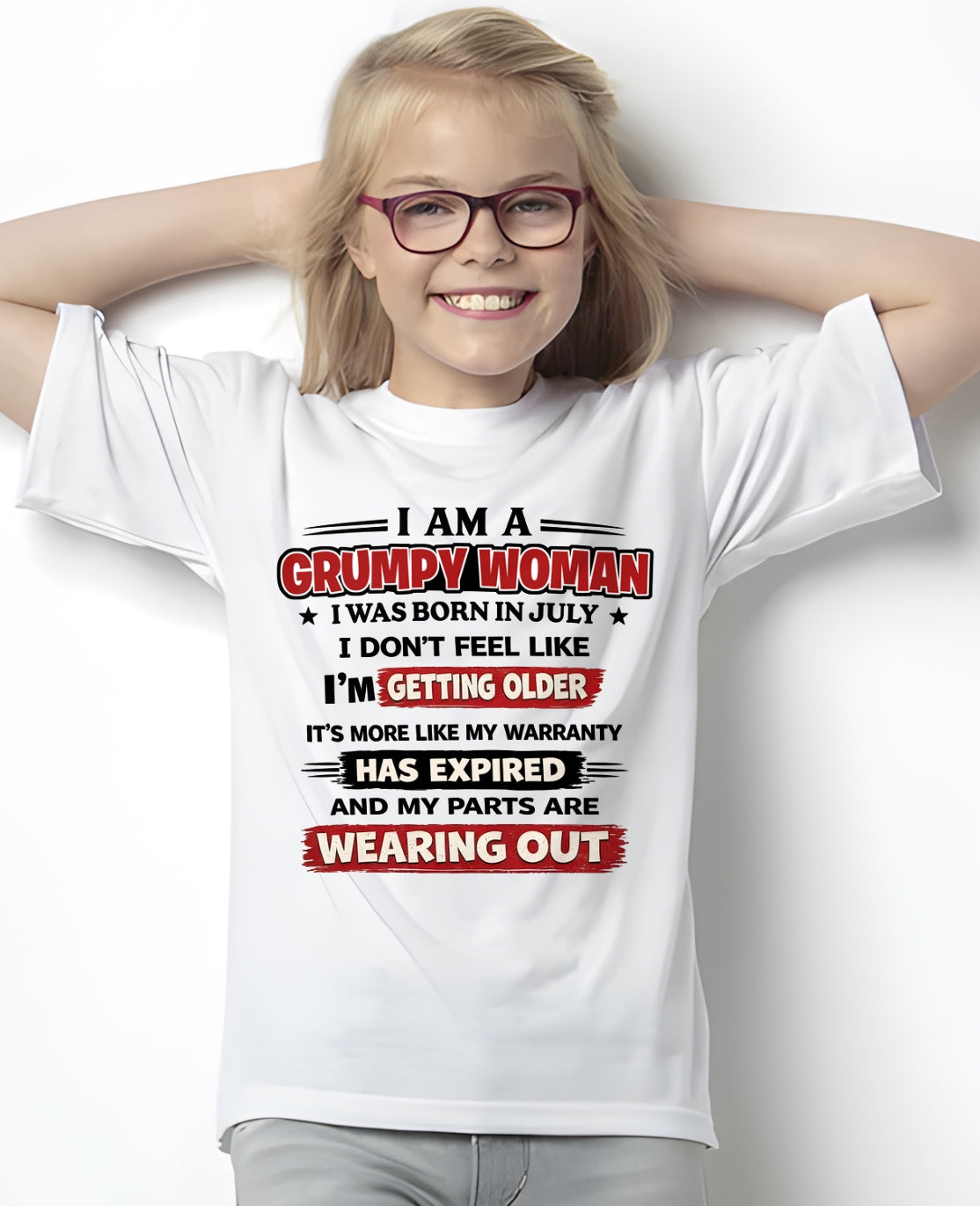 SNOW07 - Funny Grumpy Woman Shirt Born in July – Birthday Gift Idea - FMA (SKU2602-177-07)