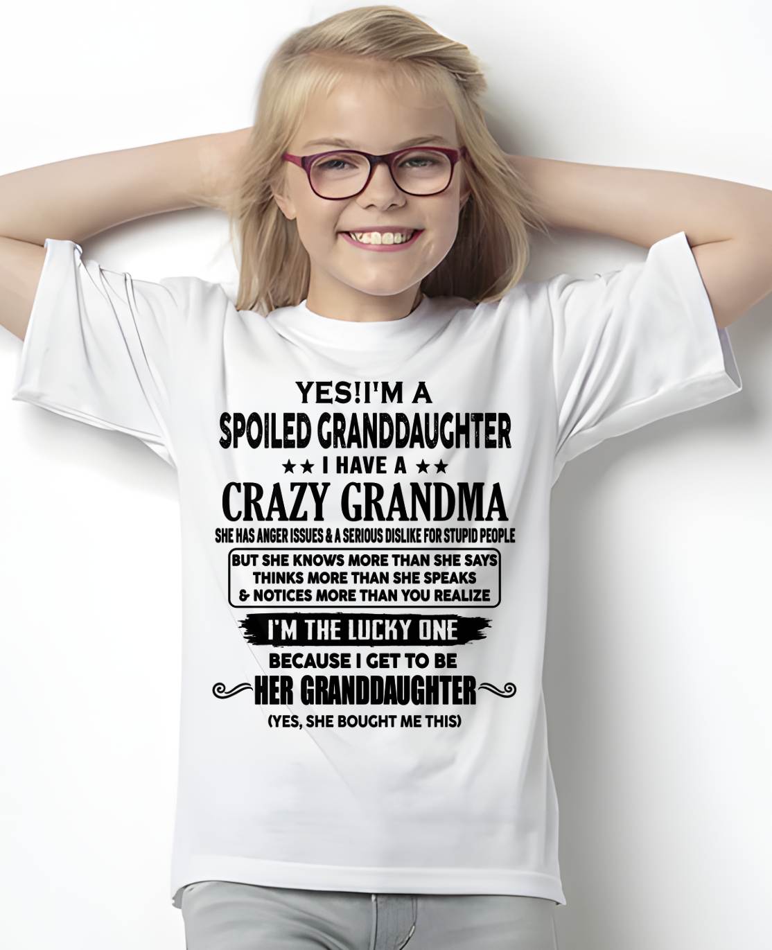 LUCKY GRANDDAUGHTER! - FROM GRANDMA - SNOW00 (SKU12-119-00)