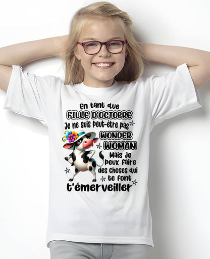 OCTOBRE SHIRT Je ne suis peut-être pas WONDER WOMAN - SNOW10 (SKU2605-39-10)