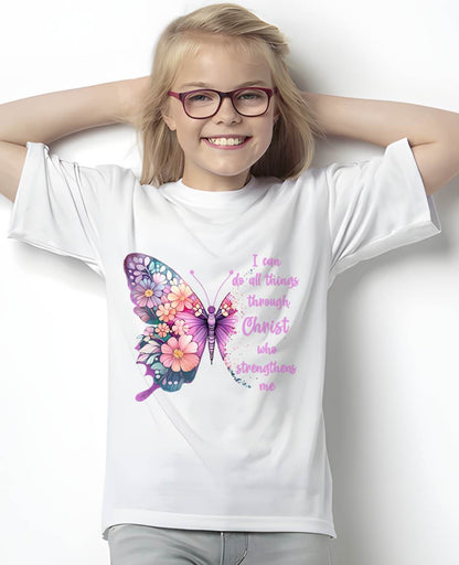 Jesus Shirts Apparel And Accessories I Can Do All Things Through Christ Pretty Butterfly Unisex-Adul