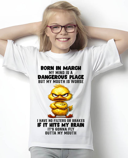 MARCH SHIRT MY MOUTH IS A DANGEROUS PLACE - SNOW03 (SKU2605-61-03)