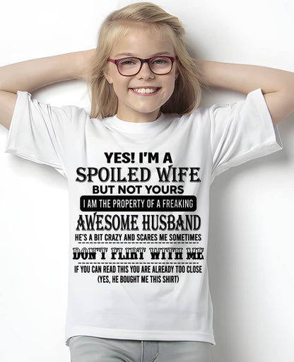 00, YES! I’M A SPOILED WIFE BUT NOT YOURS – GIFT T SHIRT FROM HUSBAND TO WIFE – SNOW MALE00 (SKU26T-01204-00)
