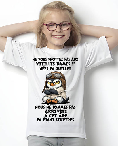 JUILLET SHIRT NE VOUS FROTTEZ PAS AUX VIEILLES DAMES - SNOW07 (SKU2605-132-07)