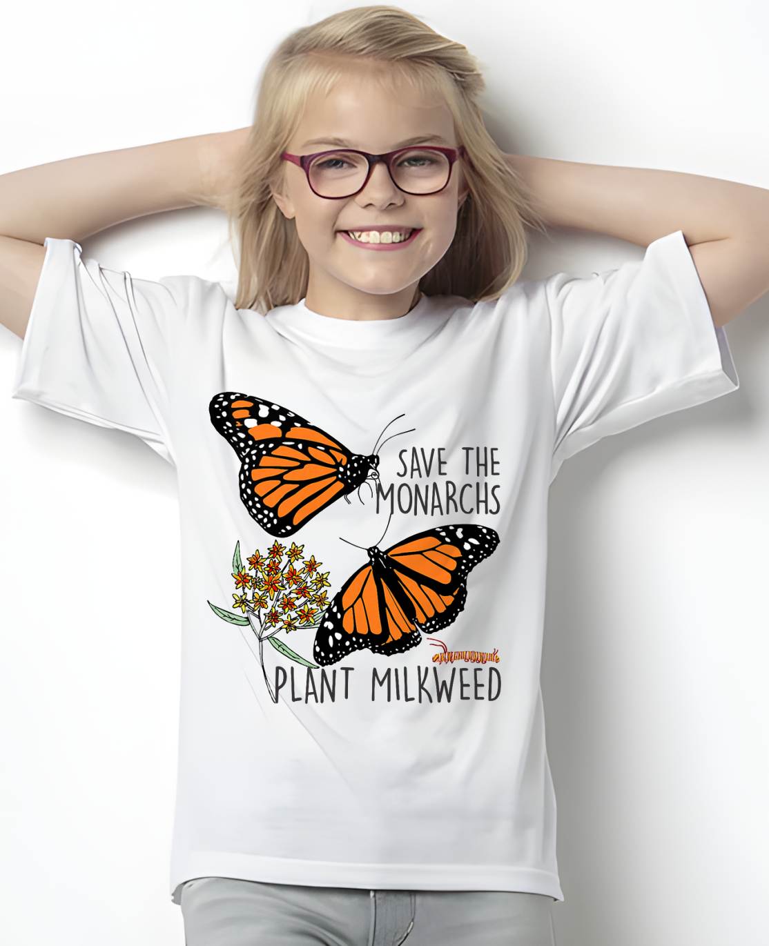 Save The Monarchs Plant Some Milkweed Butterfly Gift T-Shirt T-Shirt
