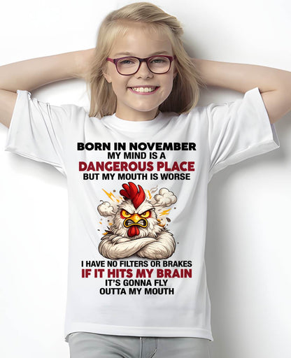 NOVEMBER SHIRT, MY MIND IS A DANGEROUS PLACE - SNOW11 (SKU2605-114-11)