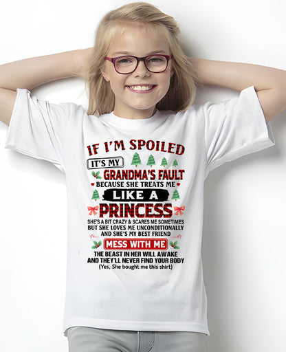 CHRISTMAX T-SHRIT FOR GRANDDAUGHTER - GIFT FROM GRANDMA - snow00