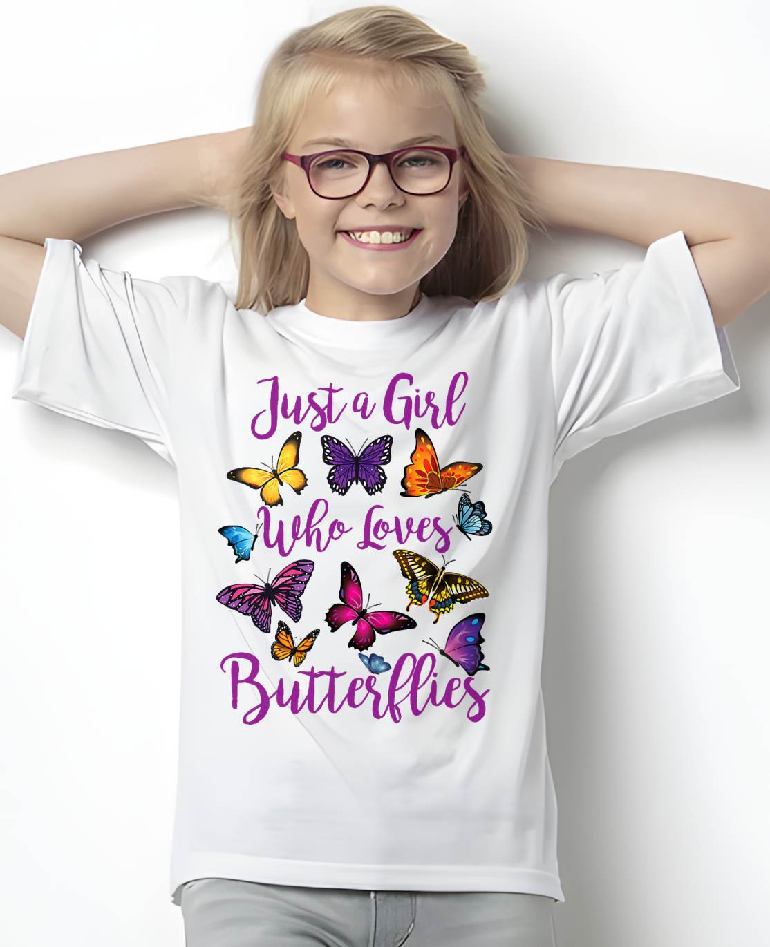 Butterfly Collection Just A Girl Who Loves Butterflies Gift T-Shirt