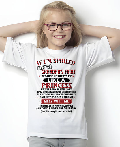 FEBRUARY - IF I'M SPOILED IT'S MY GRANDPA'S FAULT - GIFT FROM GRANDPA - snow02 (SKU2603-31-02)