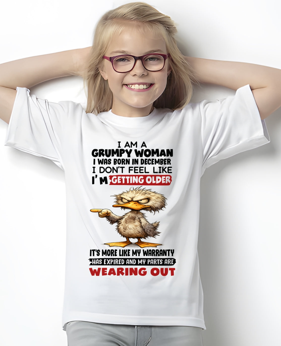 SNOW12 - Funny Grumpy Woman Shirt Born in December – Birthday Gift Idea - FMA (SKU2602-175-12)
