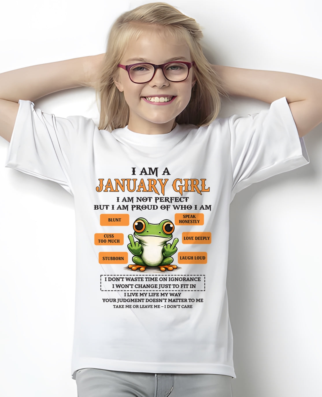 "I AM A JANUARY GIRL" - Birthday Gift For January Girls - FMA SNOW01 (SKU2602-189-01)