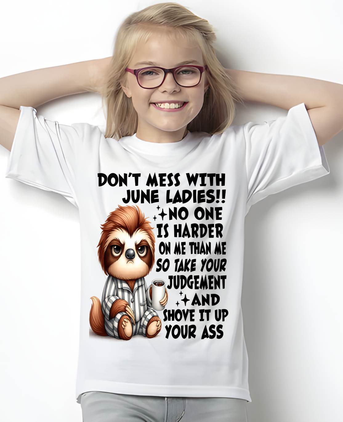 JUNE SHIRT NO ONE IS HARDER ON ME THAN ME - SNOW06 (SKU2605-195-06)