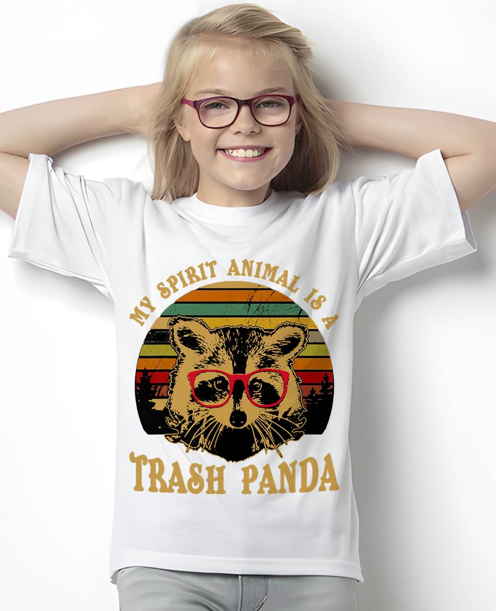My Spirit Animal is A Trash Panda Geeky Glasses T-Shirt