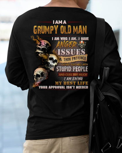 Grumpy Old Man T-Shirt - Funny Skull Anger Issues Tee - Perfect Gift For Men SNOW00 (SKU08-67-00)