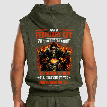 Fully Printed Hooded Vest A09-805 FEBRUARY, I'LL JUST SHOOT YOU AND BE DONE WITH IT - SNOW MALE02 (SKU2607-94-02)