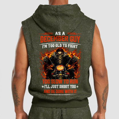 Fully Printed Hooded Vest A09-805 DECEMBER, I'LL JUST SHOOT YOU AND BE DONE WITH IT - SNOW MALE12 (SKU2607-94-12)