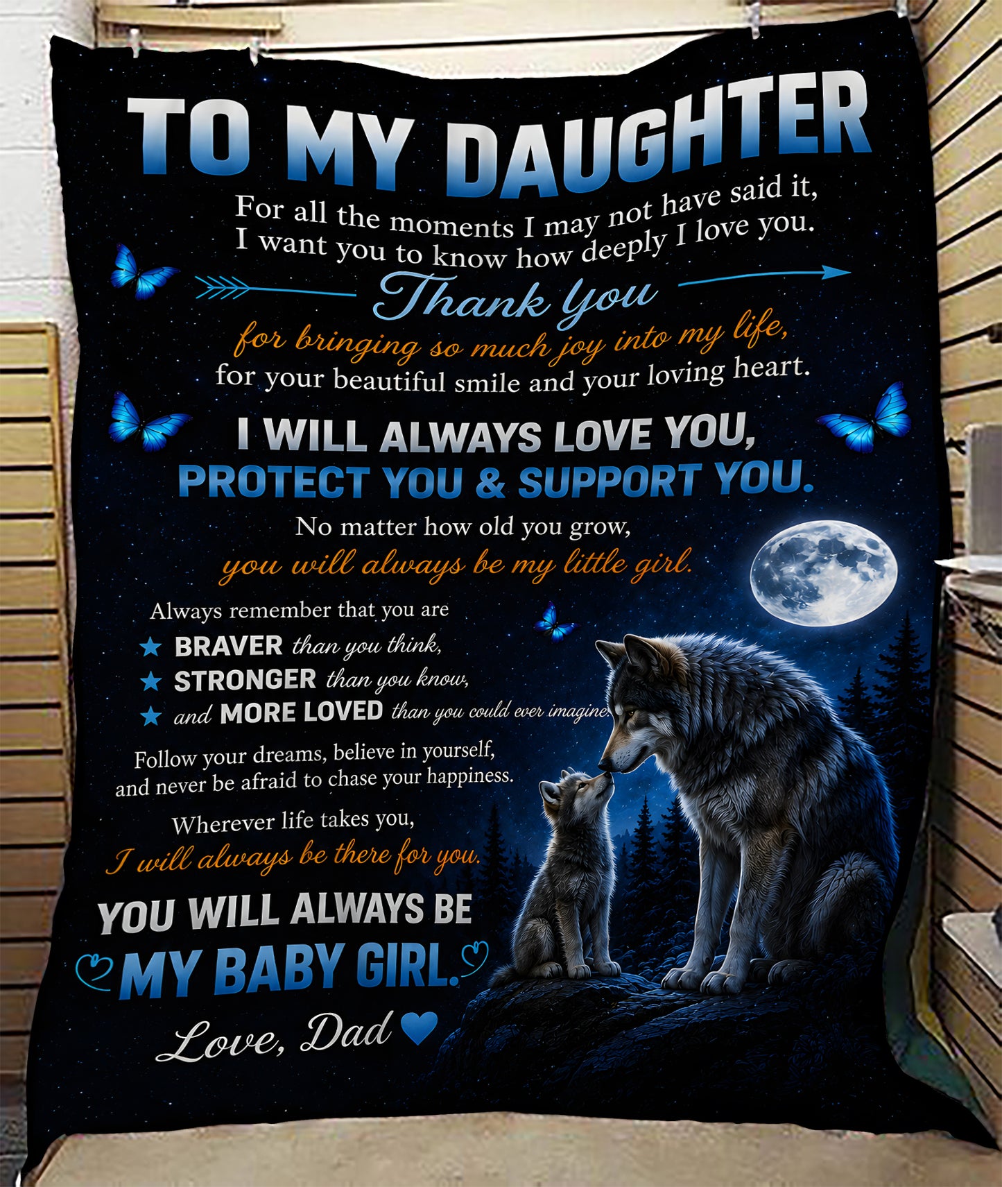 Special Gift For Your Daughter Blanket - From Dad (SKU2608-400)