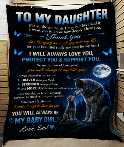 Special Gift For Your Daughter Blanket - From Dad (SKU2608-400)