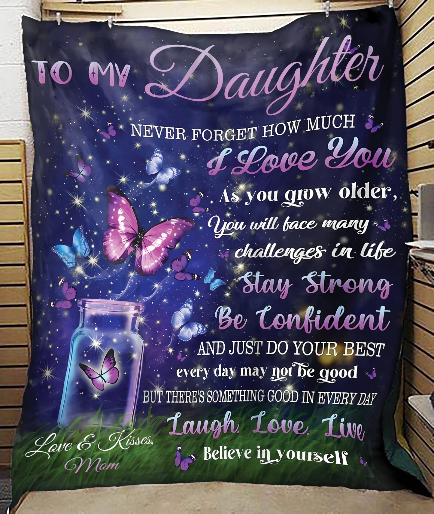 BLANKET FOR DAUGHTER – COMFORT & WARMTH GIFT FROM MOM Sherpa Fleece Quilt Blanket SNOW00 (SKUB12-123)