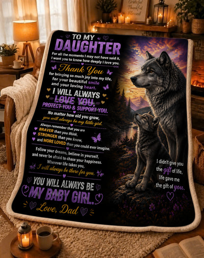 Special Gift For Your Daughter Blanket - From Dad (SKU2608-397)