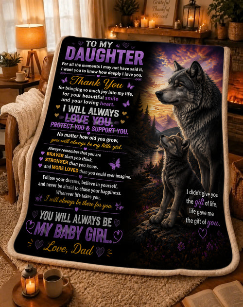 Special Gift For Your Daughter Blanket - From Dad (SKU2608-397)