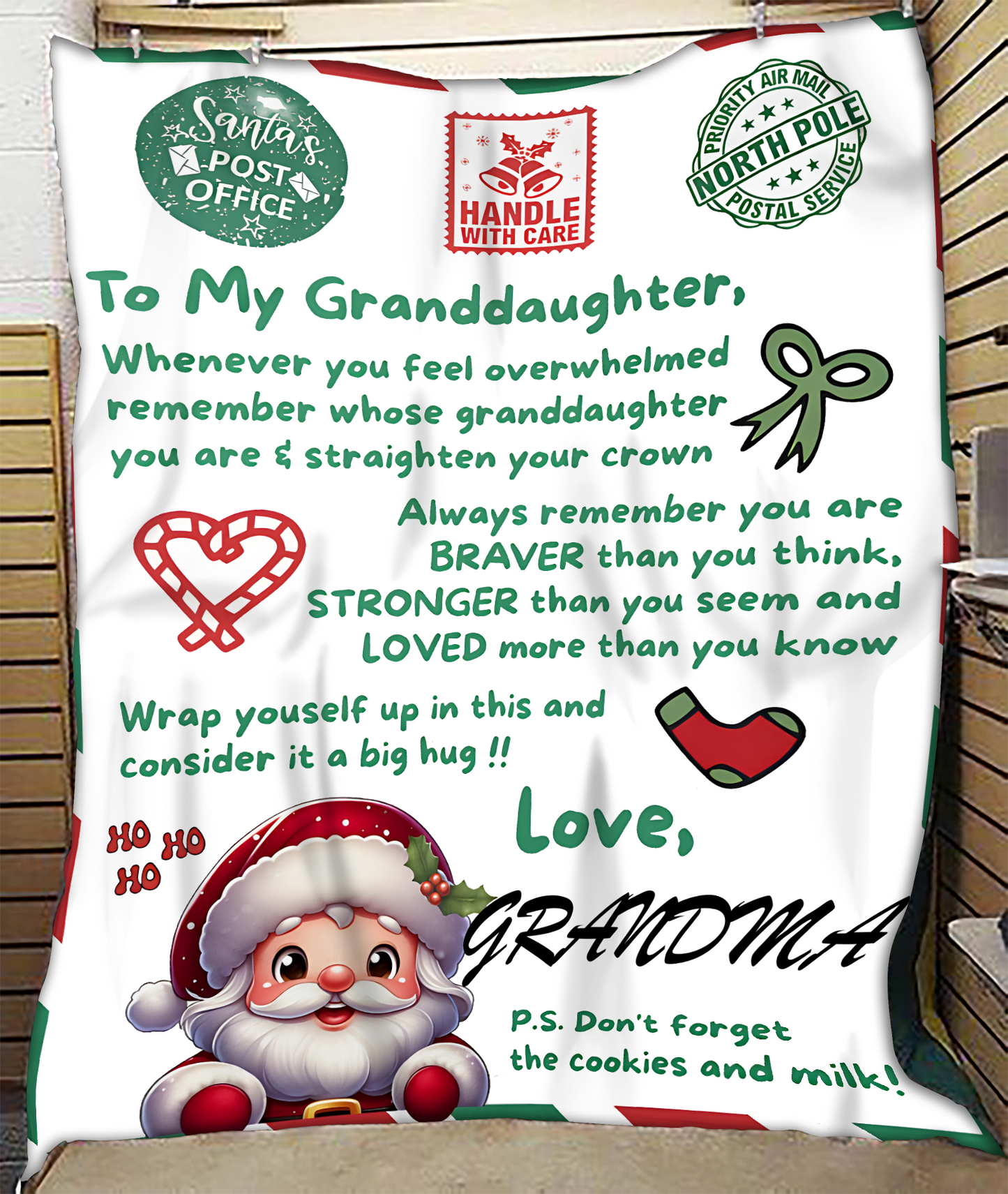 BLANKET FOR GRANDDAUGHTER FROM GRANDMA – XMAS GIFT (SKUB-CHRISTMAS3)