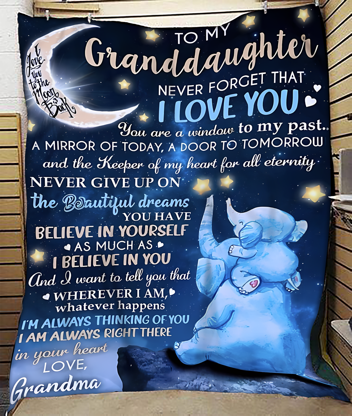 Special Gift For Your Granddaughter Blanket - From Grandma (SKU-CHAU-B20) FULL