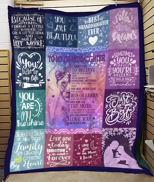 BLANKET FOR GRANDDAUGHTER – COMFORT & WARMTH GIFT FROM GRANDPARENTS  Sherpa Fleece Quilt Blanket SNOW (SKUB11-BLK-04)