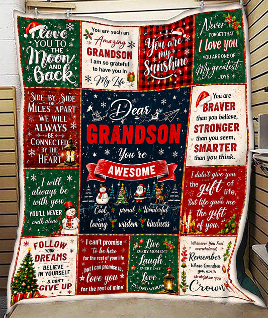 Special Gift For Your Grandson Blanket - From Grandma (SKU2607-231)