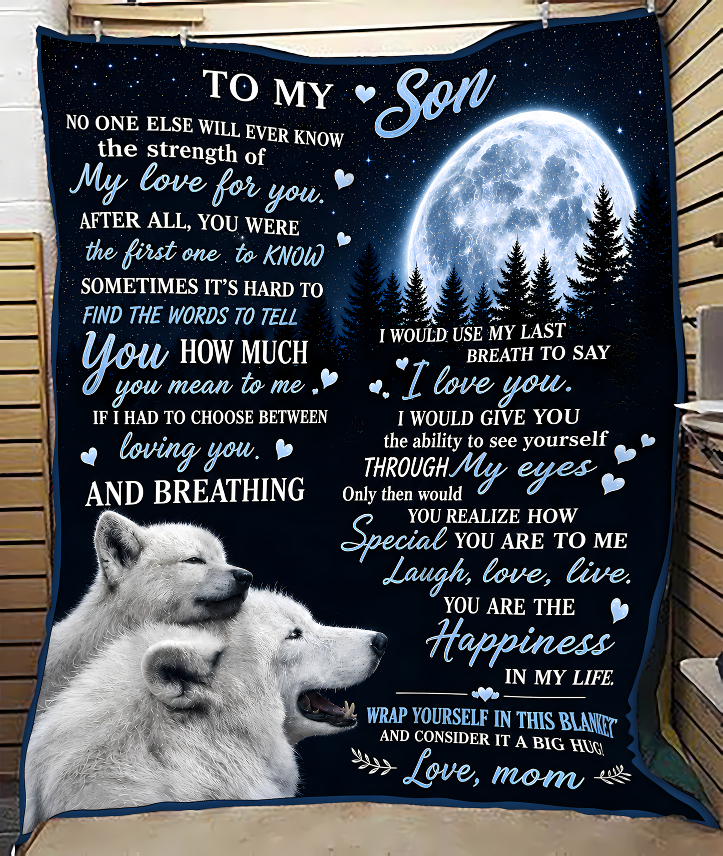 Special Gift For Your Son Blanket - From Mom (SKU2607-160)